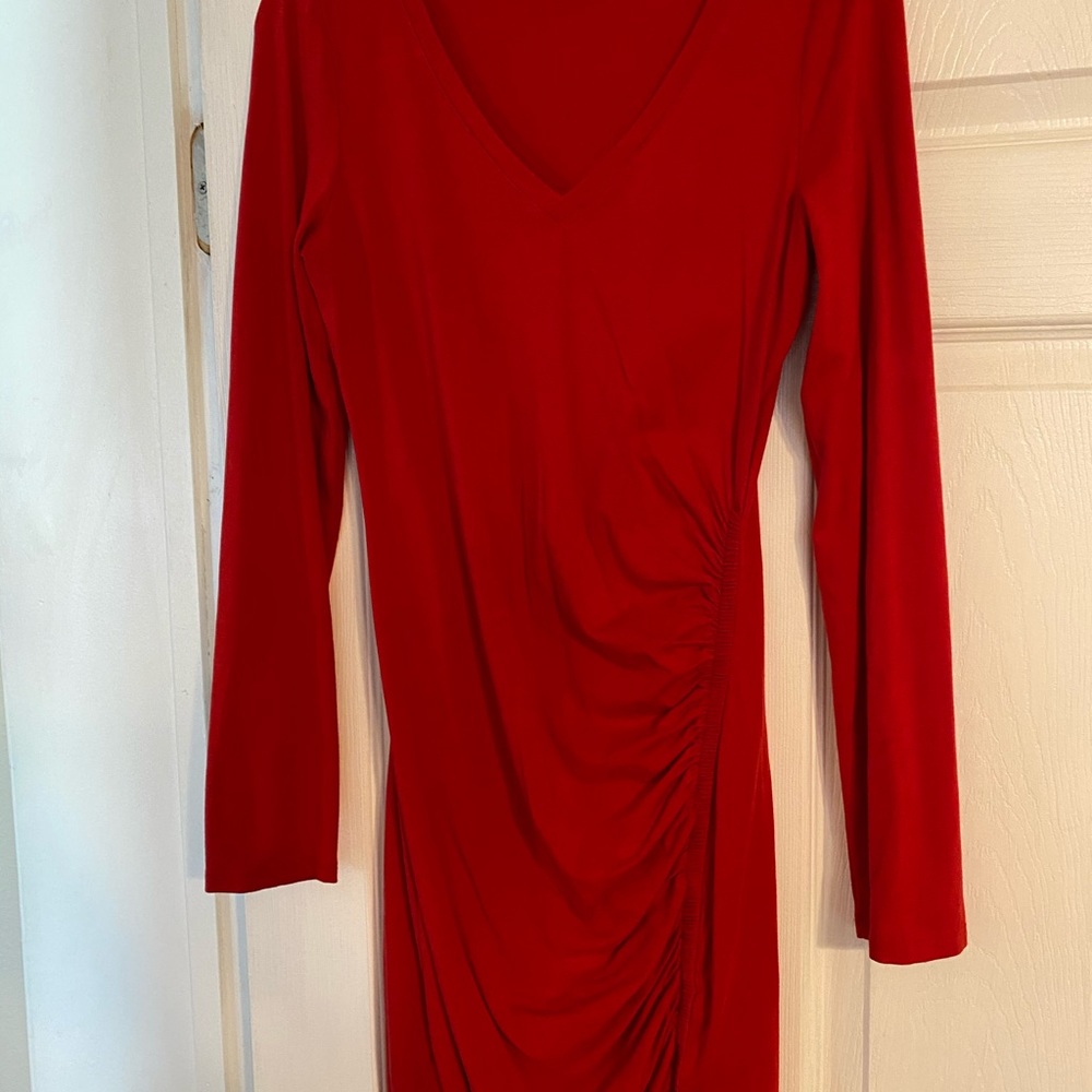 Express Long Sleeve Ruched Dress - Picture 8 of 8